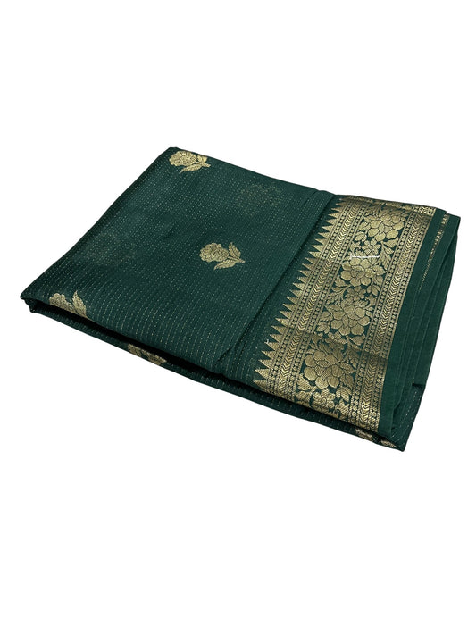 Southloom Georgete Banarasi Silk Saree with Woven Work on Body and Borders