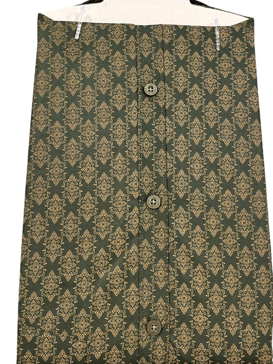 Southloom Pure Cotton Green Printed Shirt (44 FS)