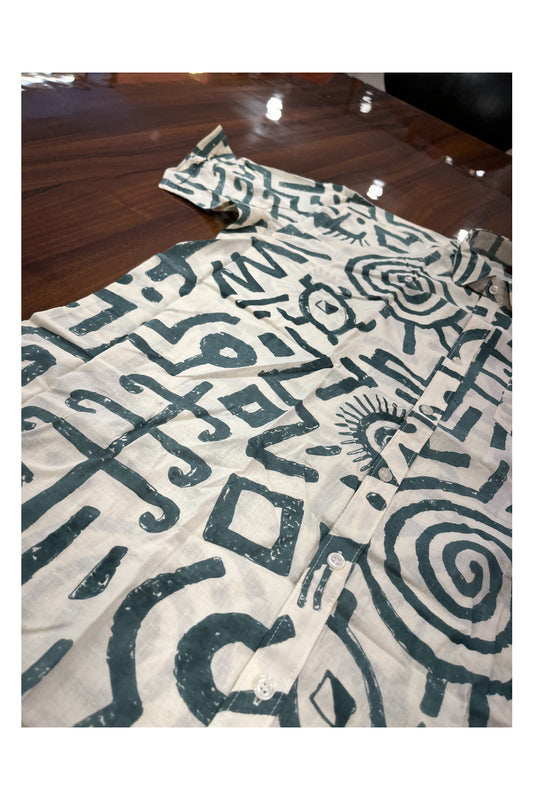 Southloom Jaipur Pure Cotton Printed Shirt For Men (3XL)