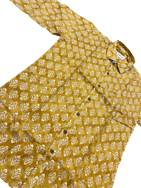 Southloom Jaipur Pure Cotton Block Printed Shirt for Men (Medium)