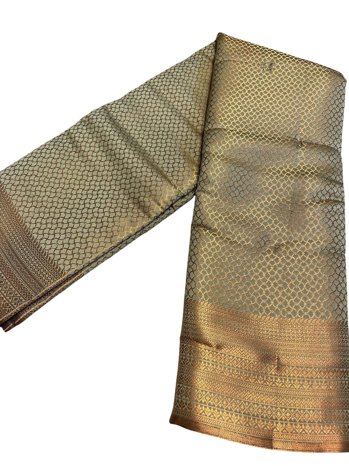 Southloom Brocade Silk Bridal Saree WIth Woven Borders And Blouse Piece