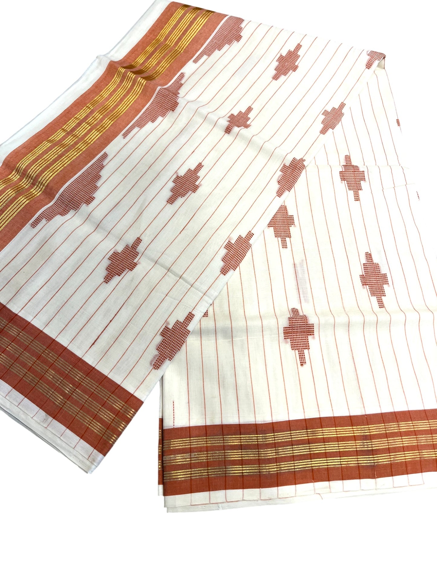Southloom Super Premium Balaramapuram Unakkupaavu Handloom Cotton Saree with Butta Works Across Body