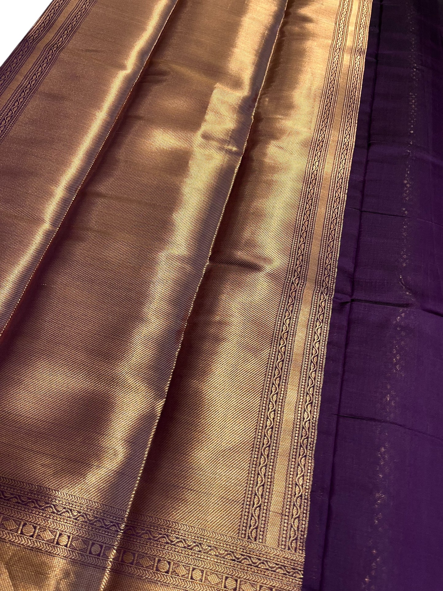 Southloom Premium Semi Silk Zari Work Brocade Saree in Bridal Violet with Matching Pallu