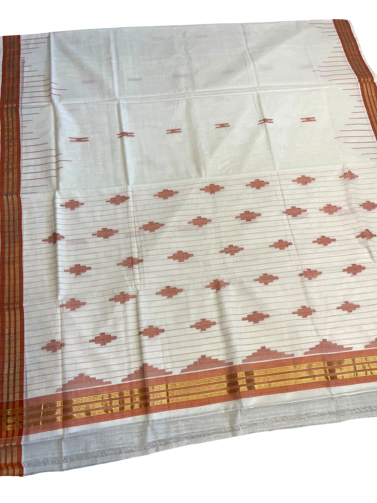 Southloom Super Premium Balaramapuram Unakkupaavu Handloom Cotton Saree with Butta Works Across Body