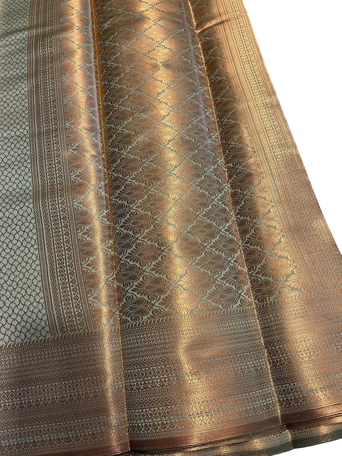 Southloom Brocade Silk Bridal Saree WIth Woven Borders And Blouse Piece