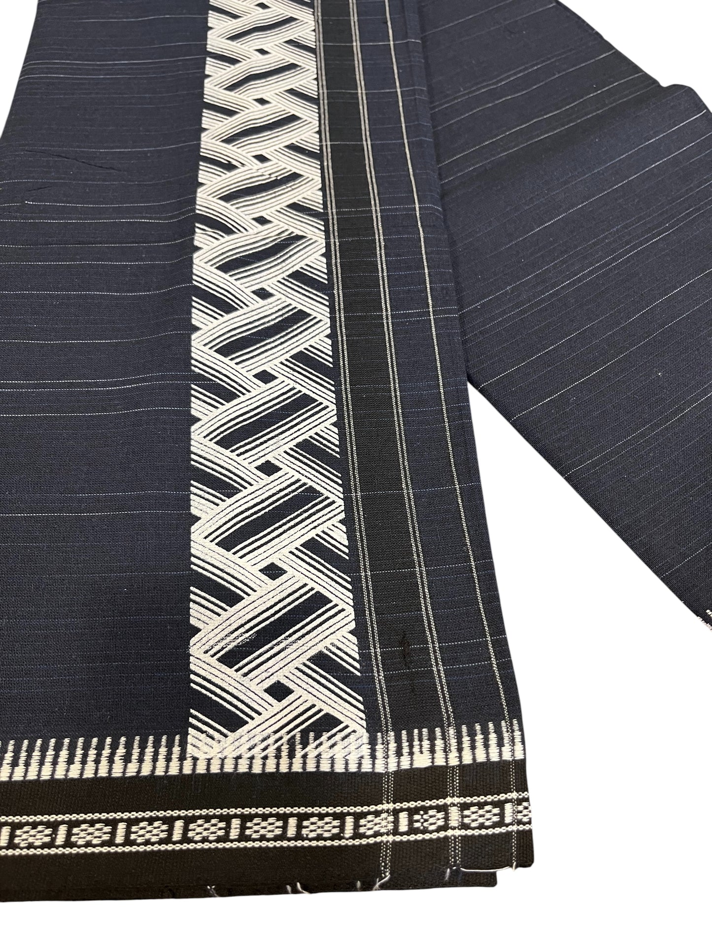 Southloom Blue Printed Single Mundu / Otta Mundu / Lungi (South Indian Kerala Dhoti)