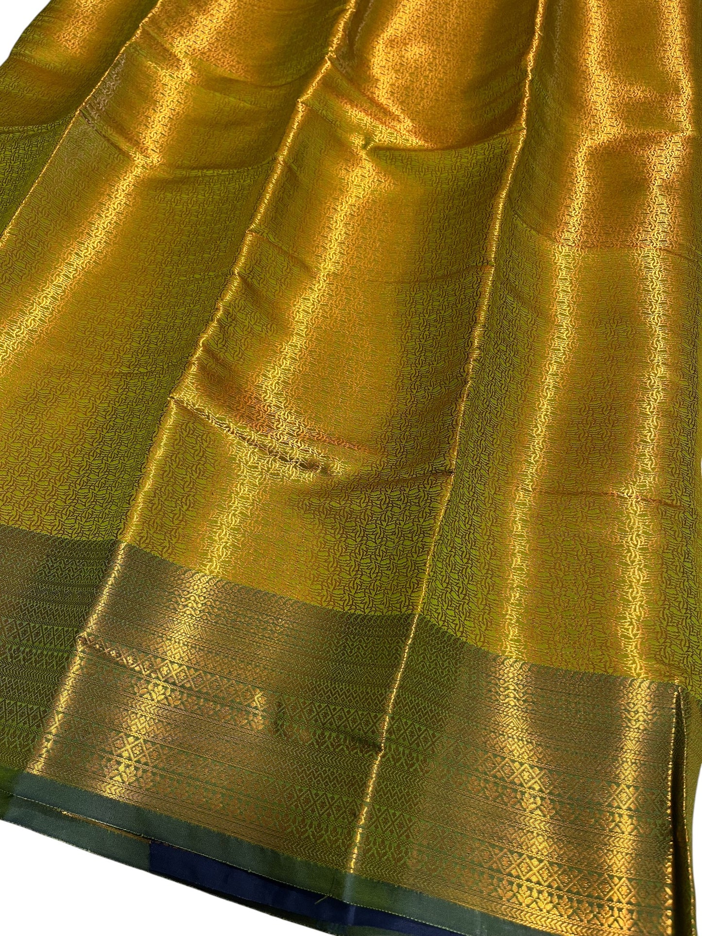 Southloom Premium Semi Silk Zari Work Brocade Saree in Bridal Green with Matching Pallu