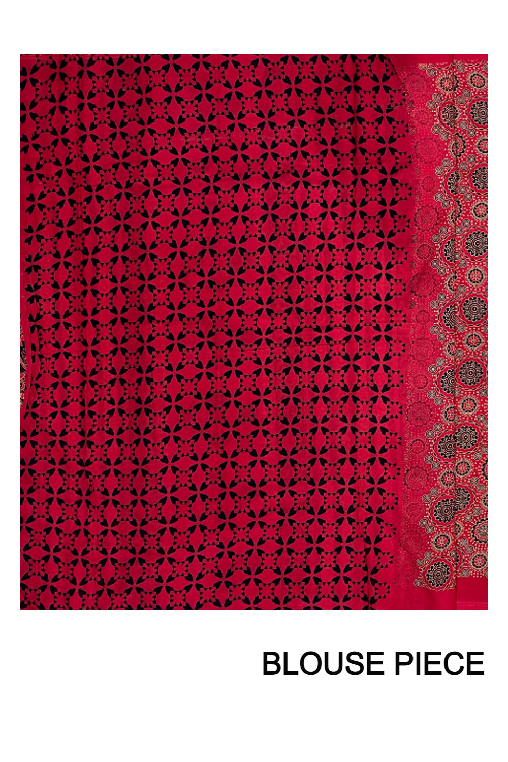 Southloom Mul Cotton Red Designer Printed Saree