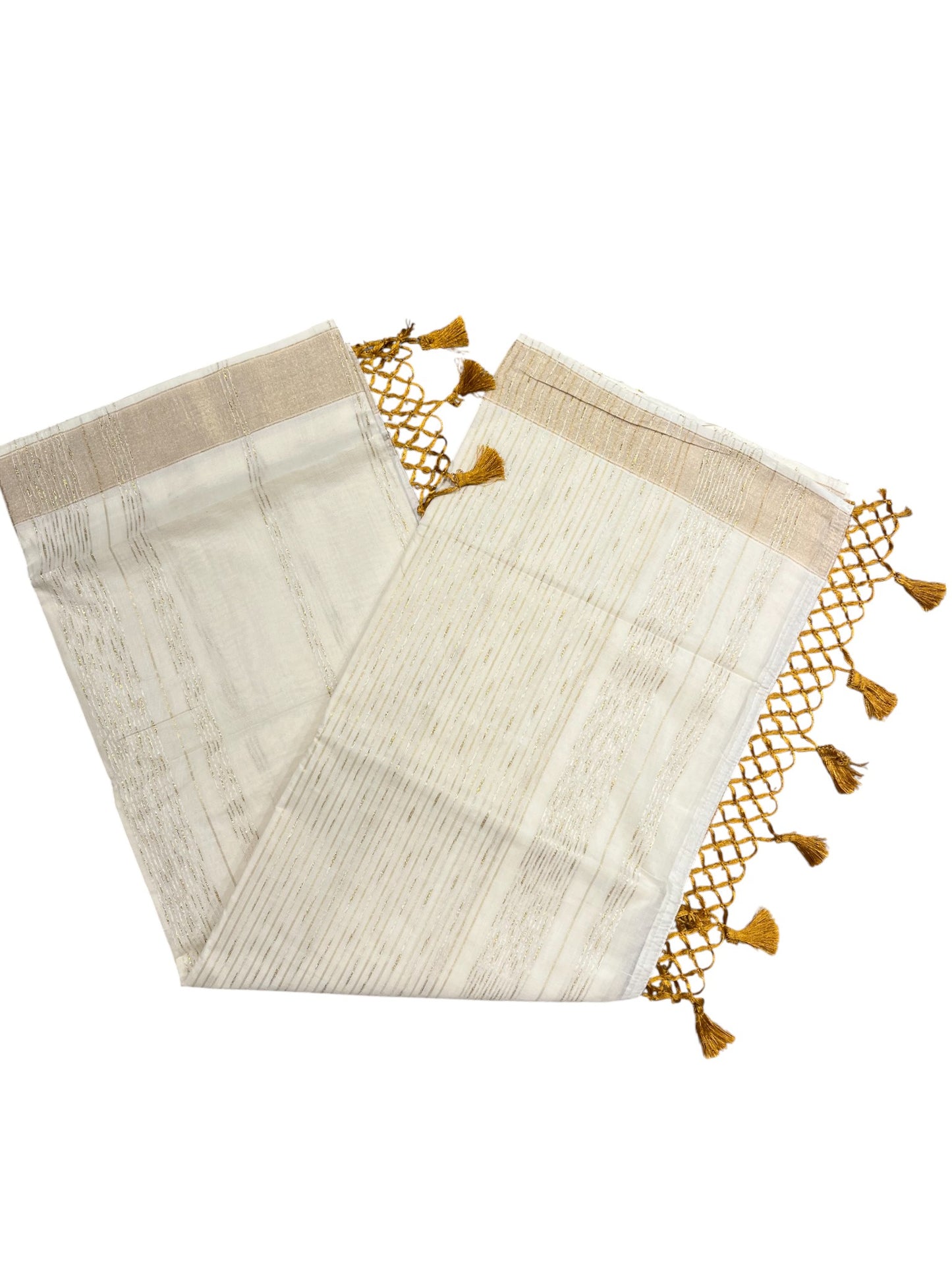 Southloom Kerala Cotton Kasavu Saree with Golden Thread Work