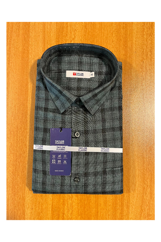 Pure Cotton Blue Check Shirt (46 FS)