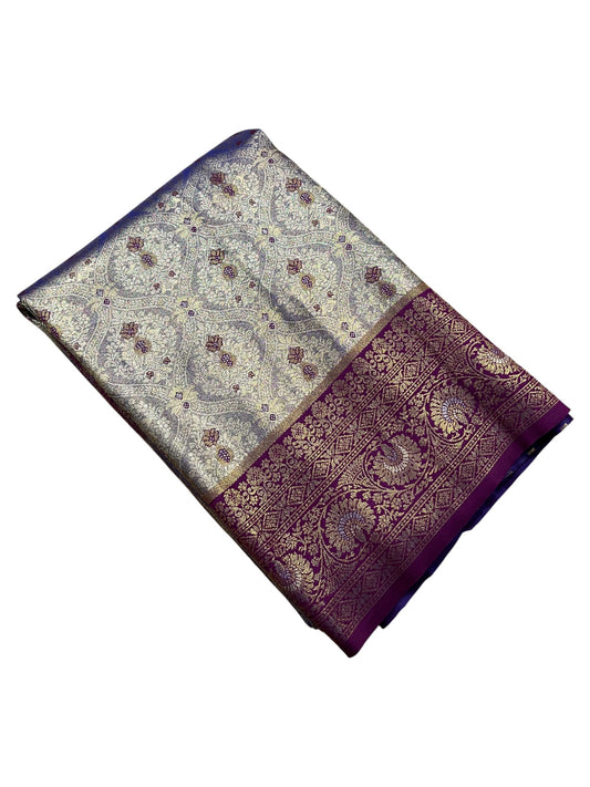 Southloom Semi Silk Saree with Woven Work on Body and Borders