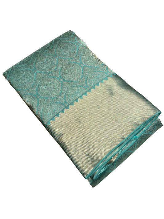 Southloom Pure Handloom Bridal Kanchipuram Silk Saree with Korvai Work