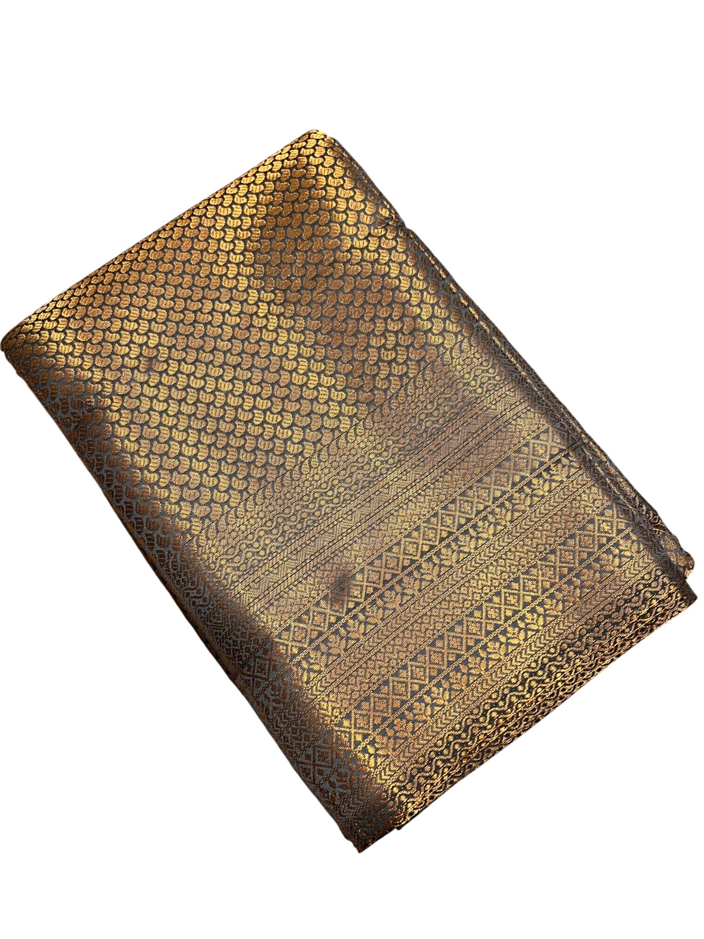 Southloom Brocade Silk Bridal Saree WIth Woven Borders And Blouse Piece