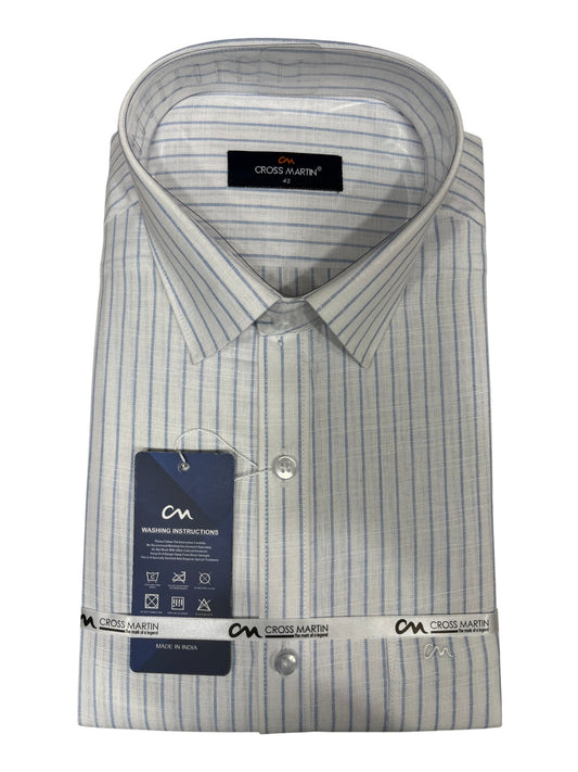 Southloom Pure Cotton Blue Lines Shirt(XL FS)