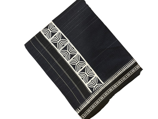 Southloom Blue Printed Single Mundu / Otta Mundu / Lungi (South Indian Kerala Dhoti)