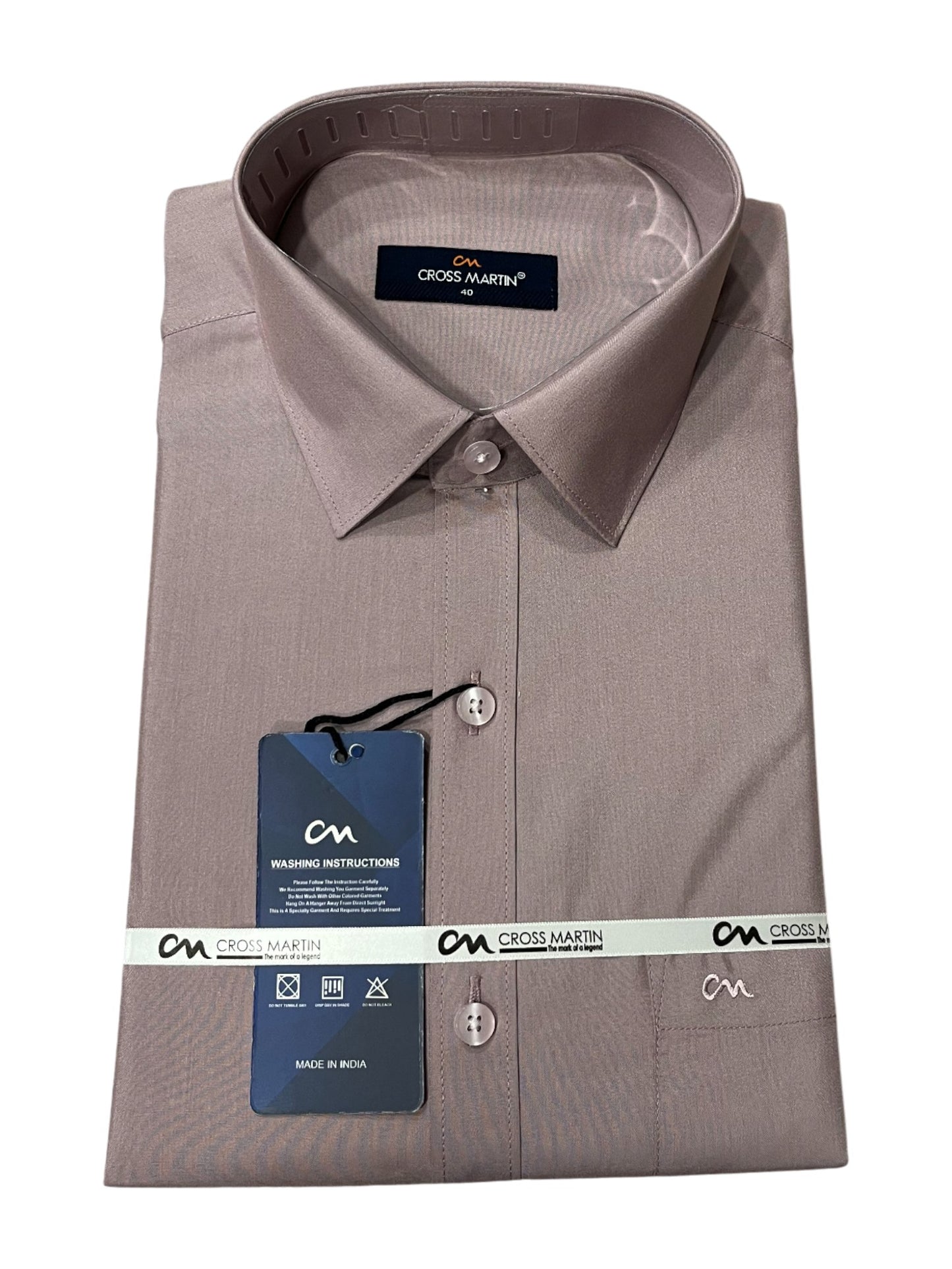 Southloom Pure Cotton Gray Plain Shirt (40 FS)