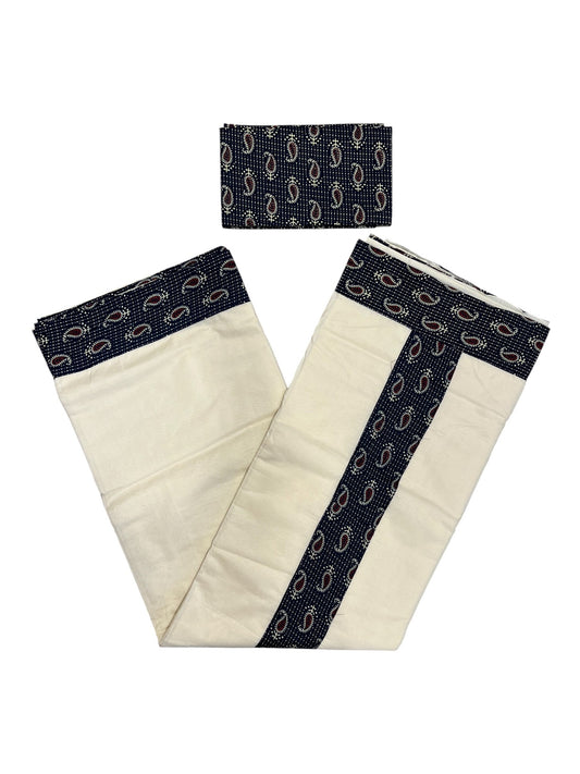 Southloom Cotton Kerala Saree with Ajrakh Printed