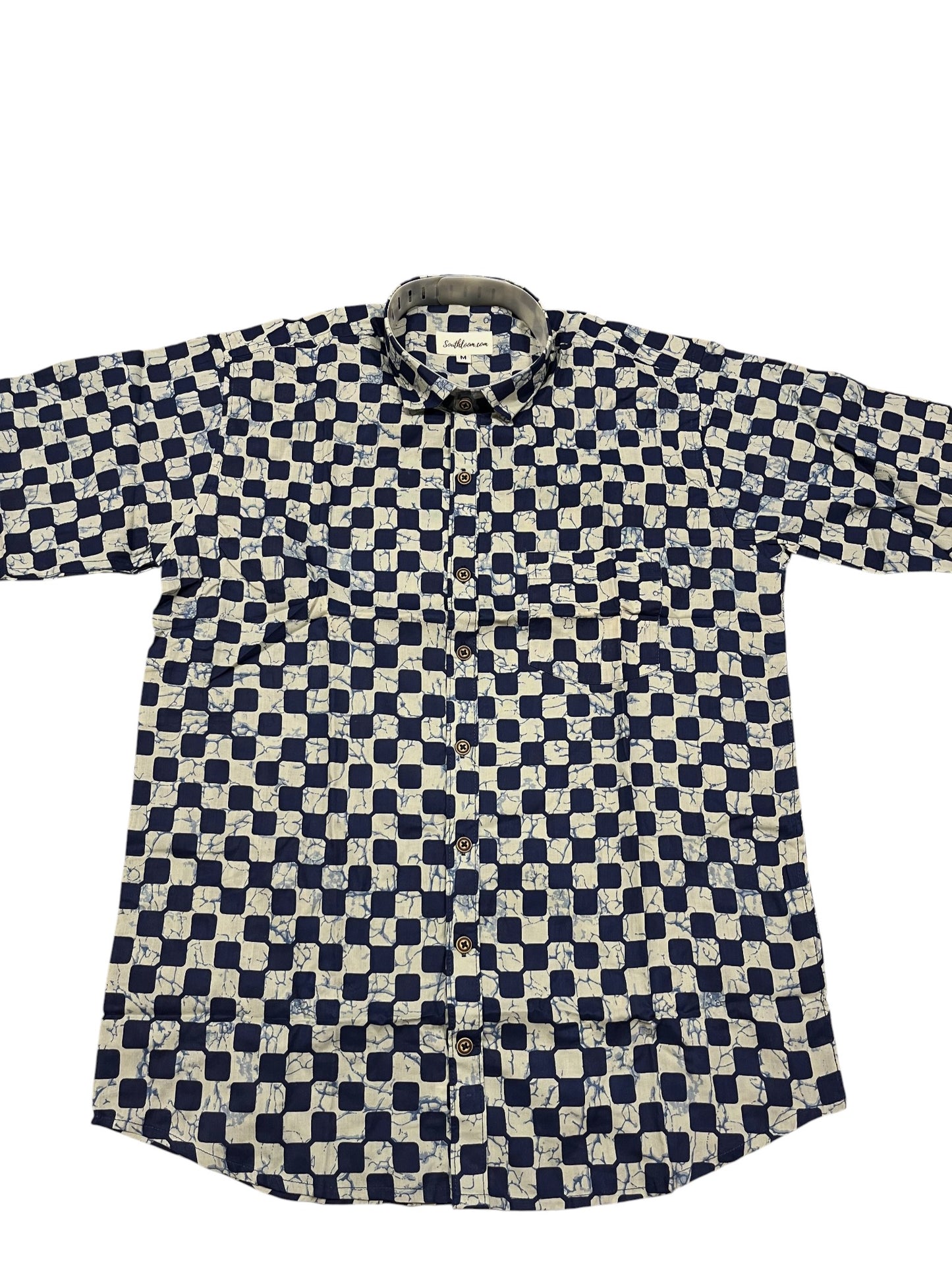 Southloom Jaipur Pure Cotton Block Printed Shirt for Men (Medium)