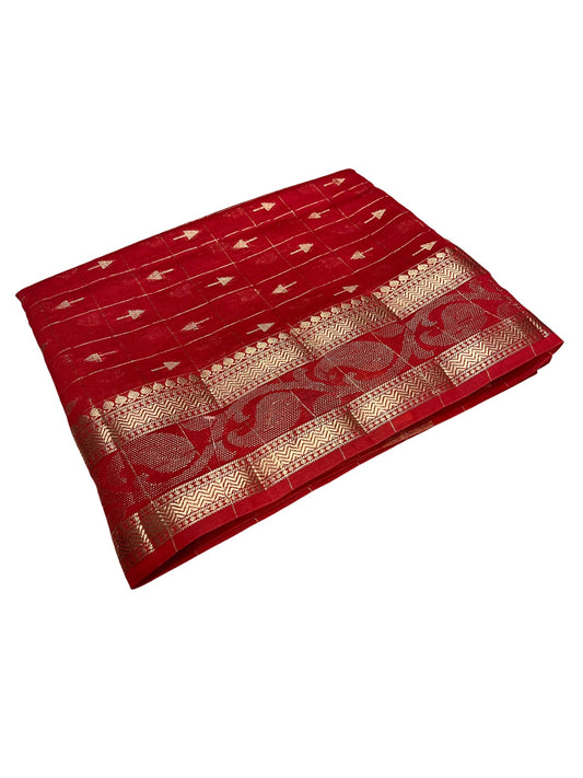 Southloom Georgete Banarasi Silk Saree with Woven Work on Body and Borders