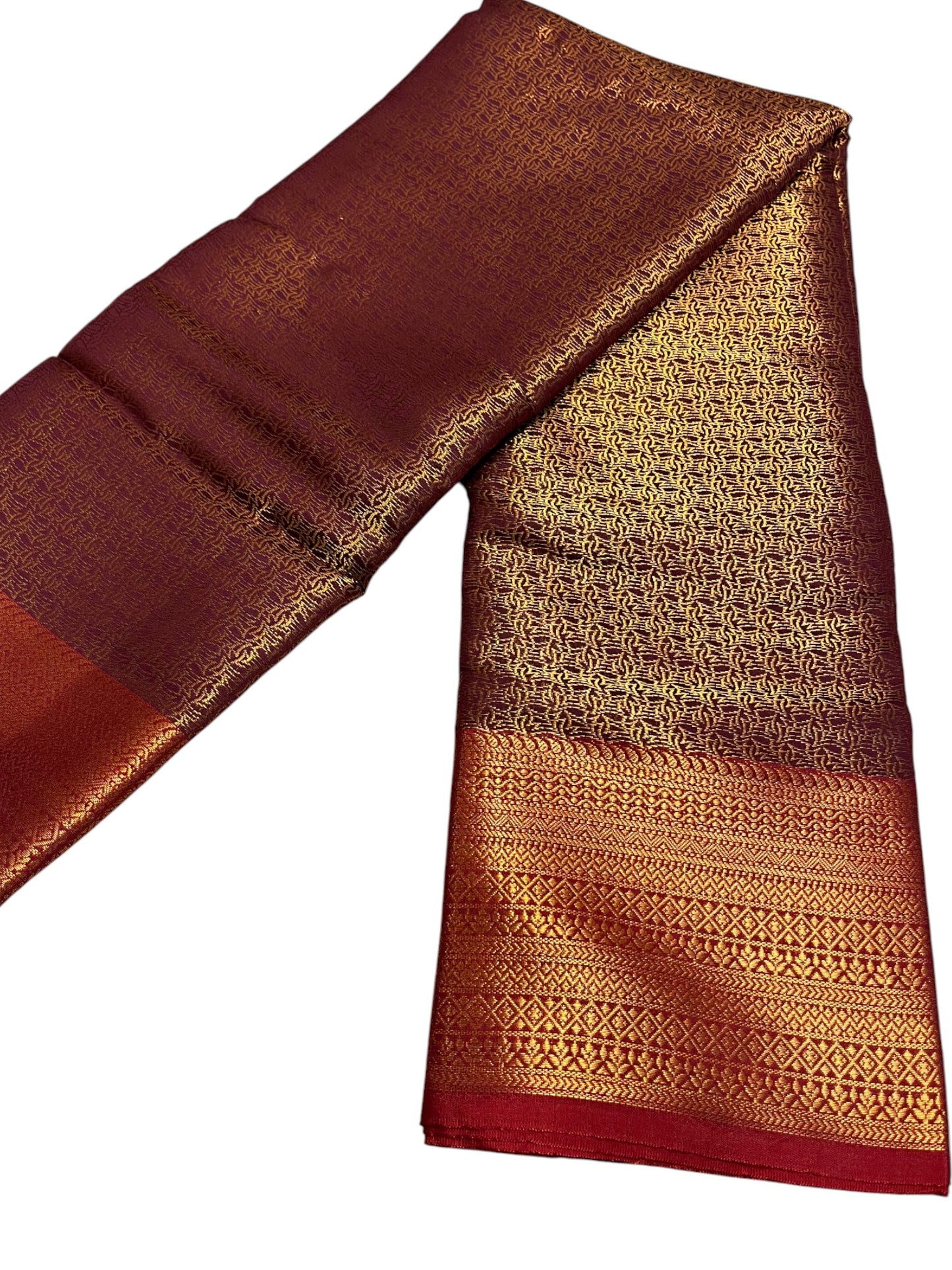 Southloom Premium Semi Silk Zari Work Brocade Saree in Bridal Red with Matching Pallu