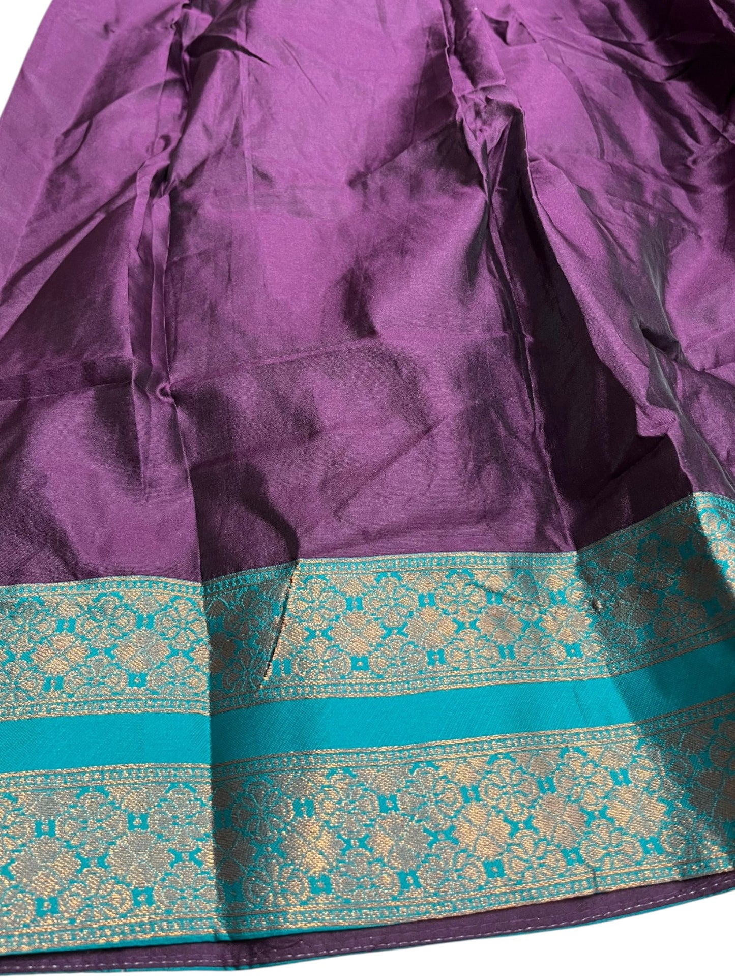 Southloom Semi Silk Dhavani Set with Pavada and Purple Blouse PieceSLDHAVANI SL542