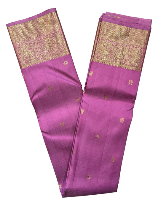 Southloom Premium Bridal Handloom Kanchipuram Silk Saree With Korvai Works (Pink)