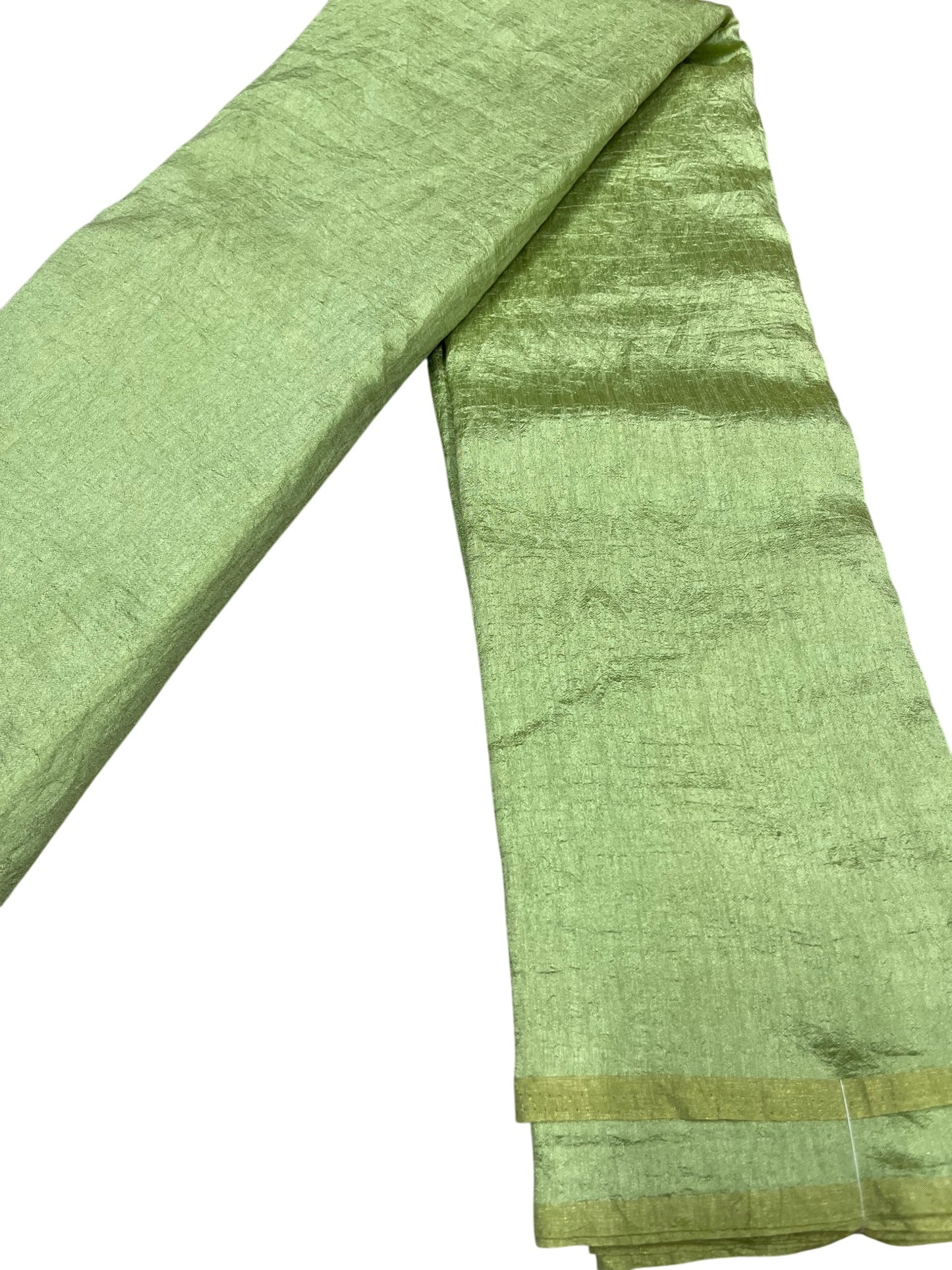 Southloom Tissue Crushed Organza Saree Green
