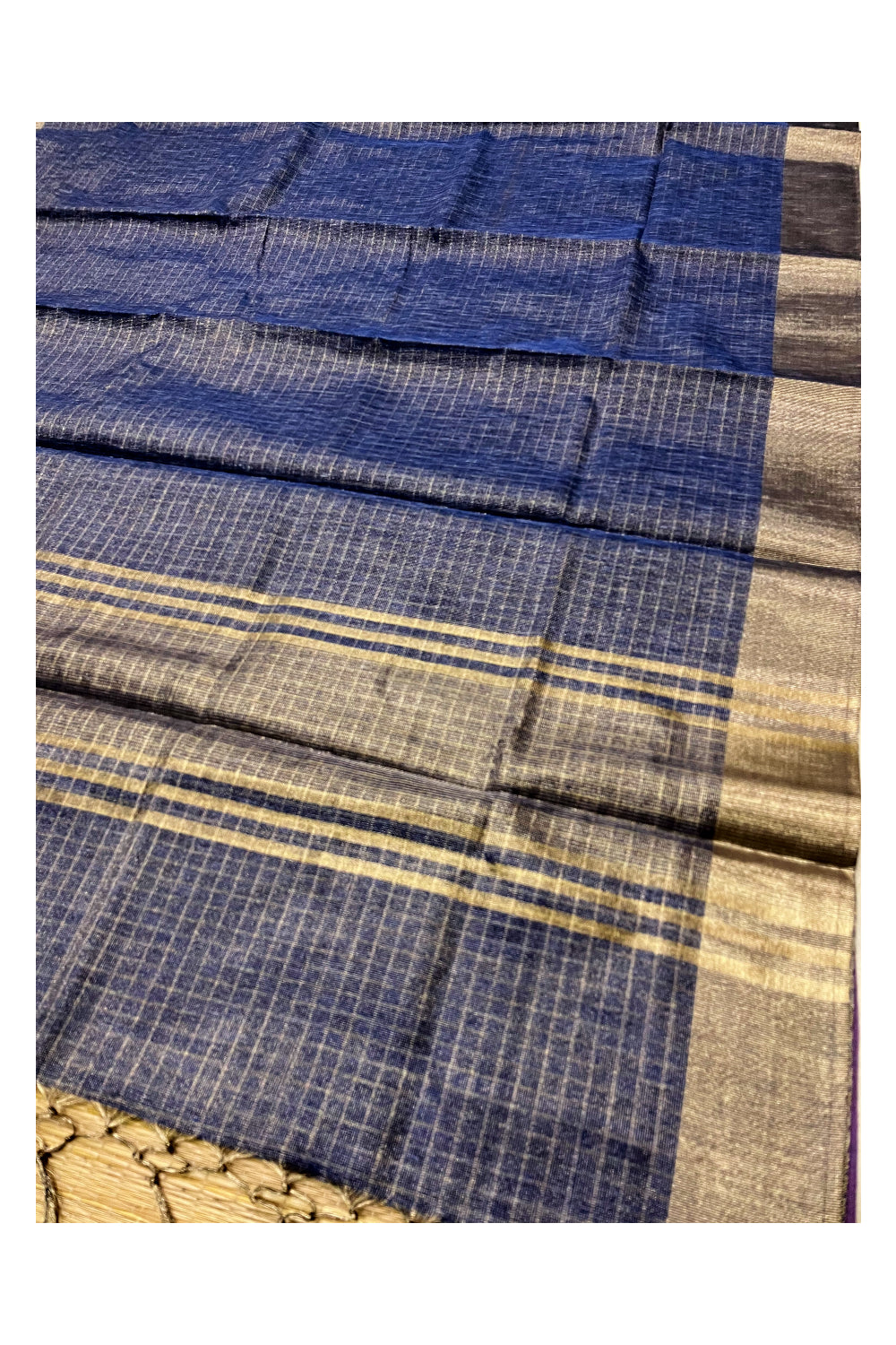 Southloom Blue Tissue  Saree with Blouse Piece