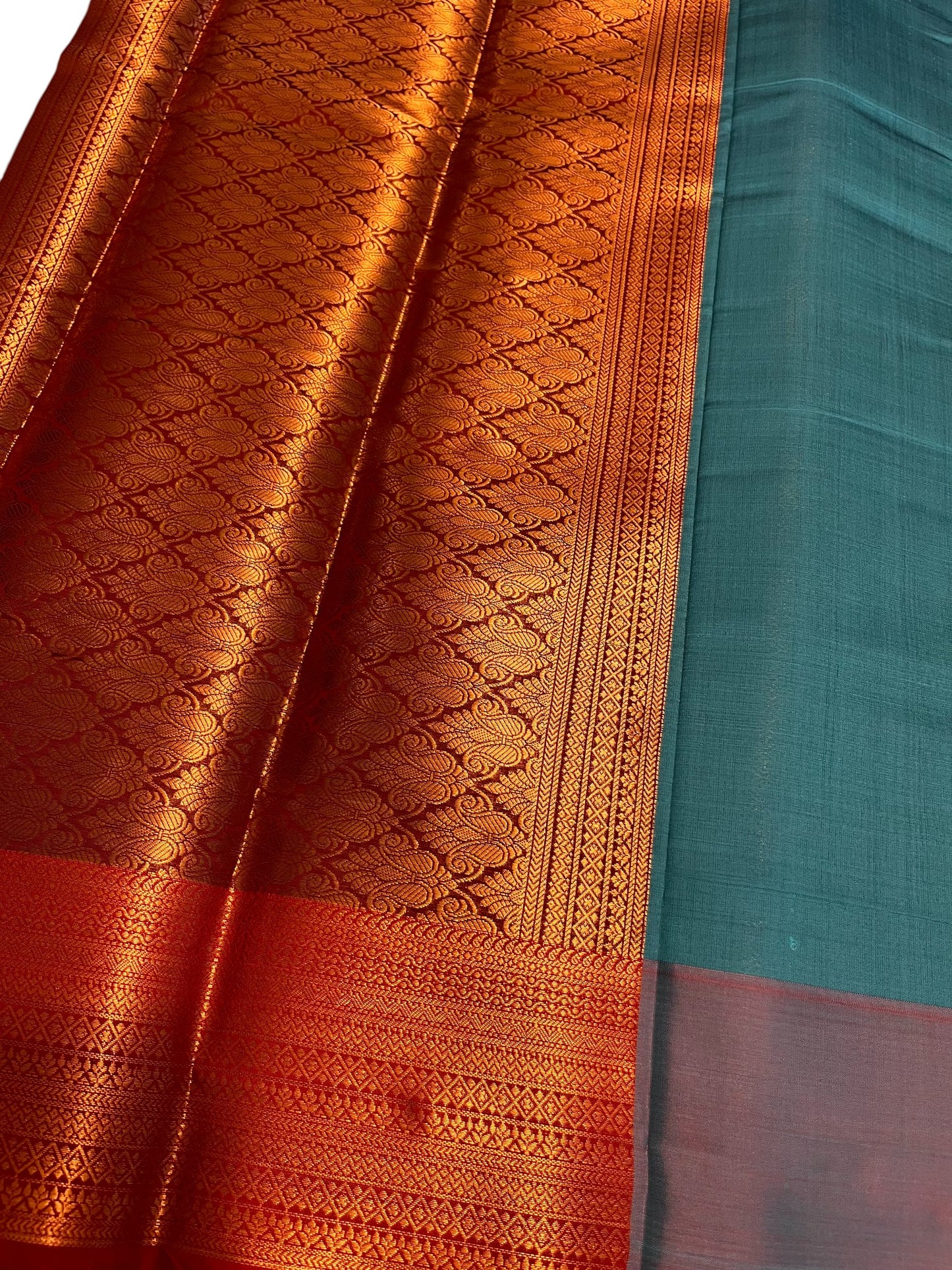 Southloom Premium Semi Silk Zari Work Brocade Saree in Bridal Blue with Matching Pallu