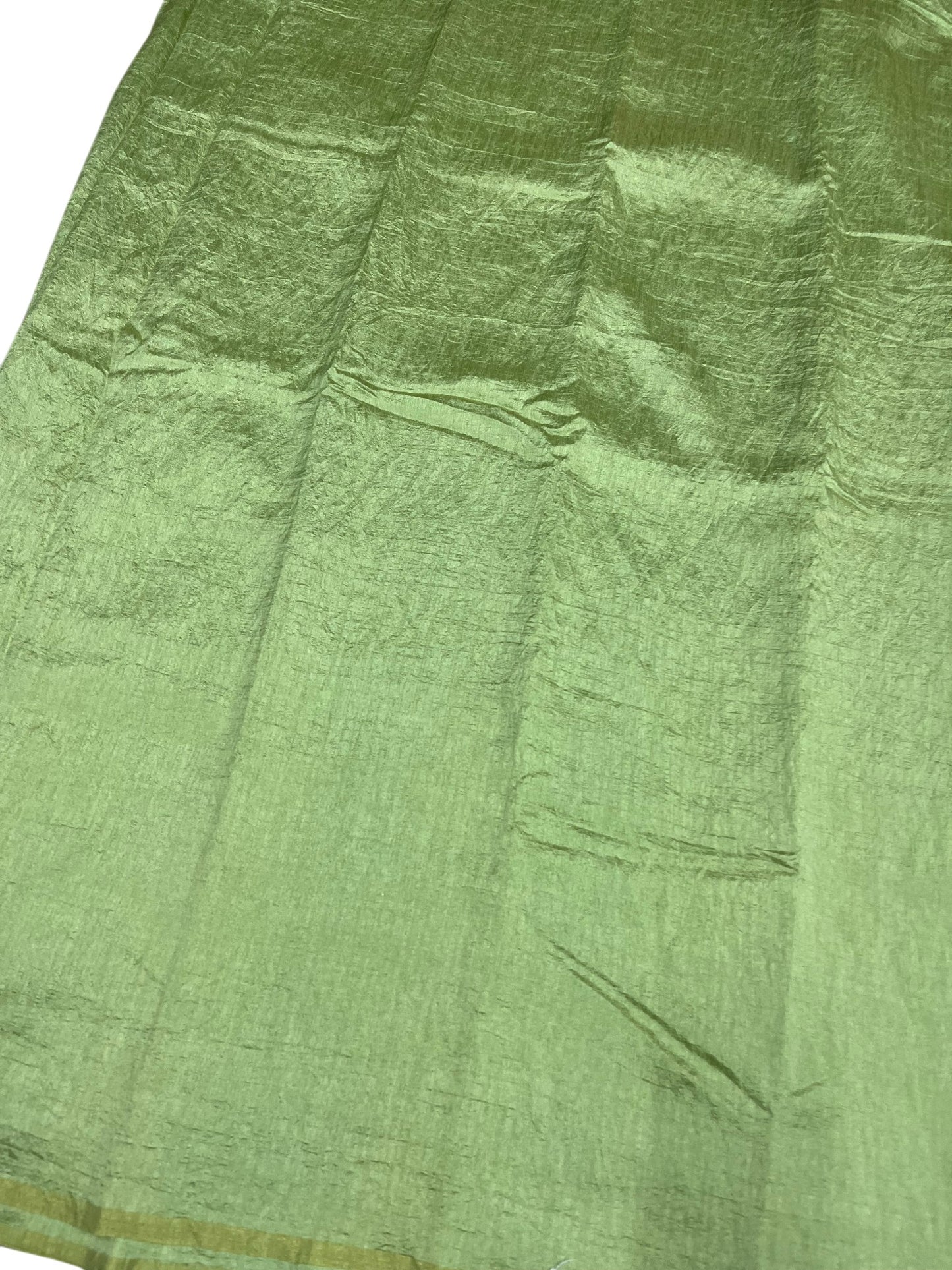 Southloom Tissue Crushed Organza Saree Green