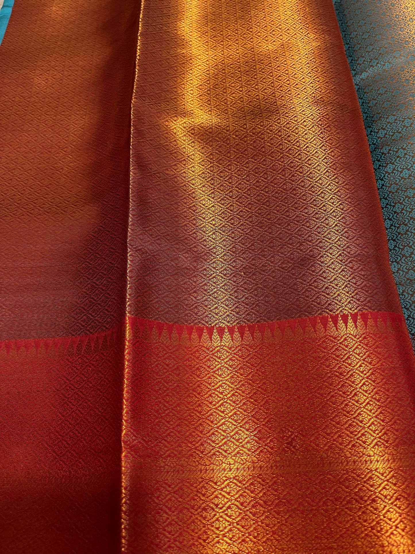 Southloom Premium Semi Silk Zari Work Brocade Saree in Bridal Blue with Matching Pallu