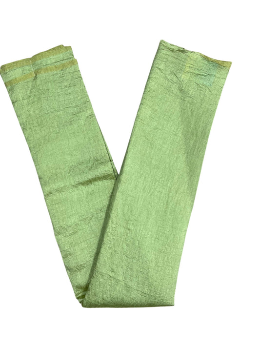Southloom Tissue Crushed Organza Saree Green