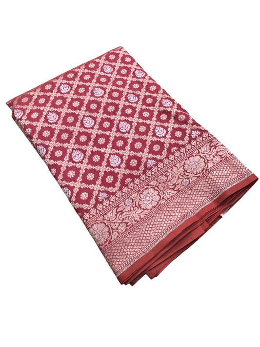 Southloom Pure Banarasi Silk Saree with Woven Work on Body and Borders