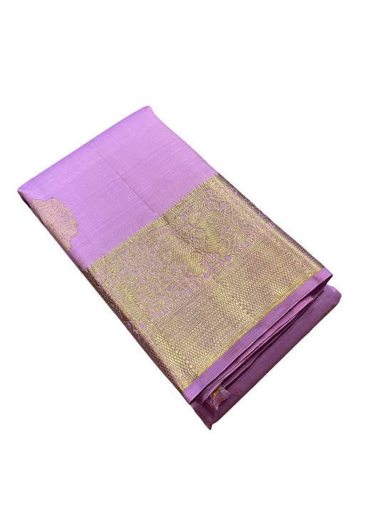Southloom Premium Bridal Handloom Kanchipuram Silk Saree With Korvai Works (Pink)