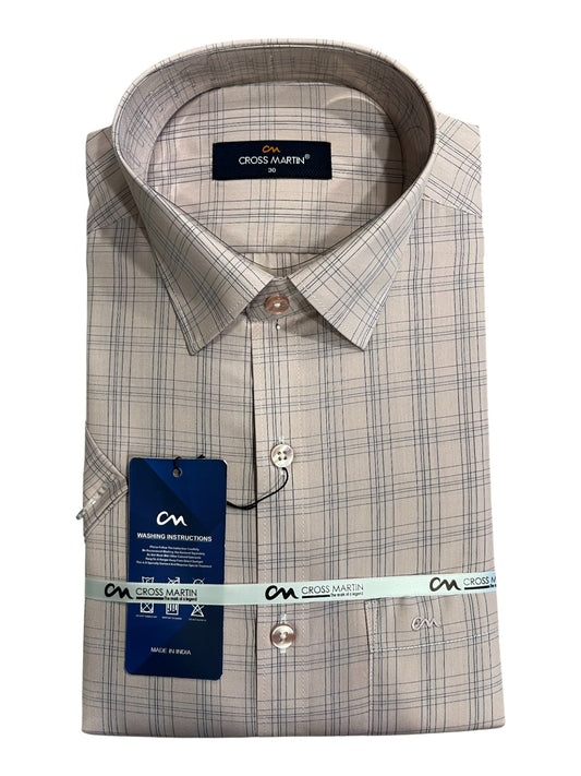 Southloom Pure Cotton Pink Printed Shirt (38 HS)