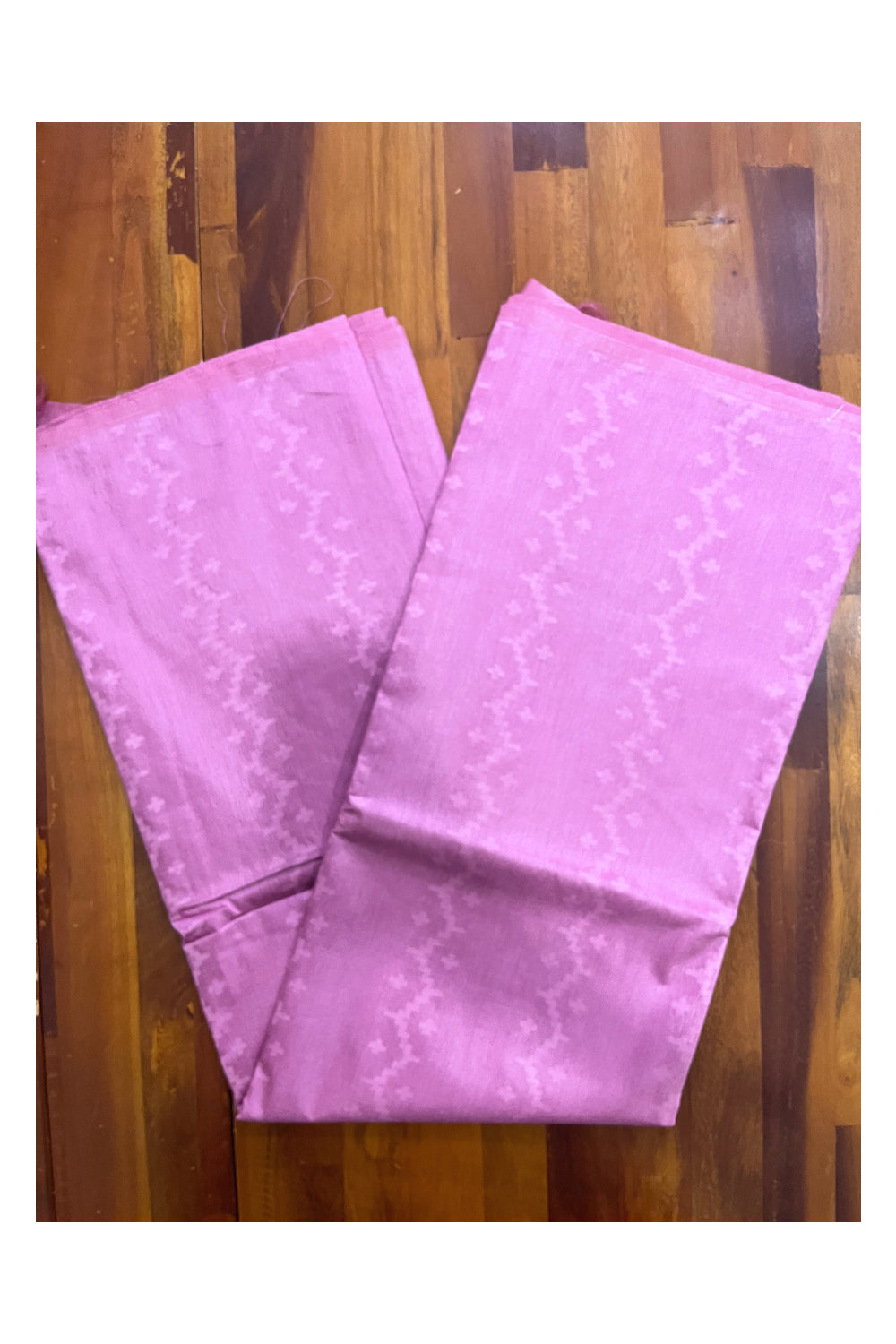 Southloom Semi Silk Pink Designer Saree