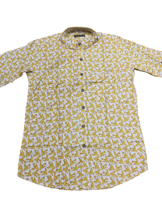 Southloom Jaipur Pure Cotton Block Printed Shirt for Men (Medium)