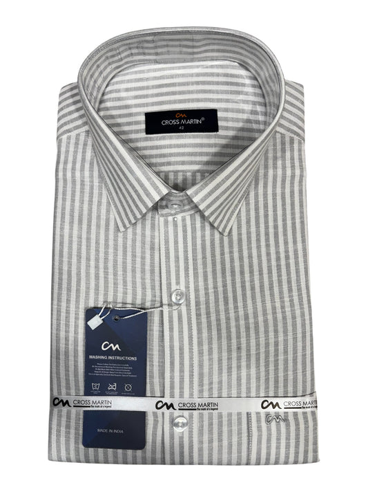 Southloom Pure Cotton Gray Lines Shirt(XL FS)
