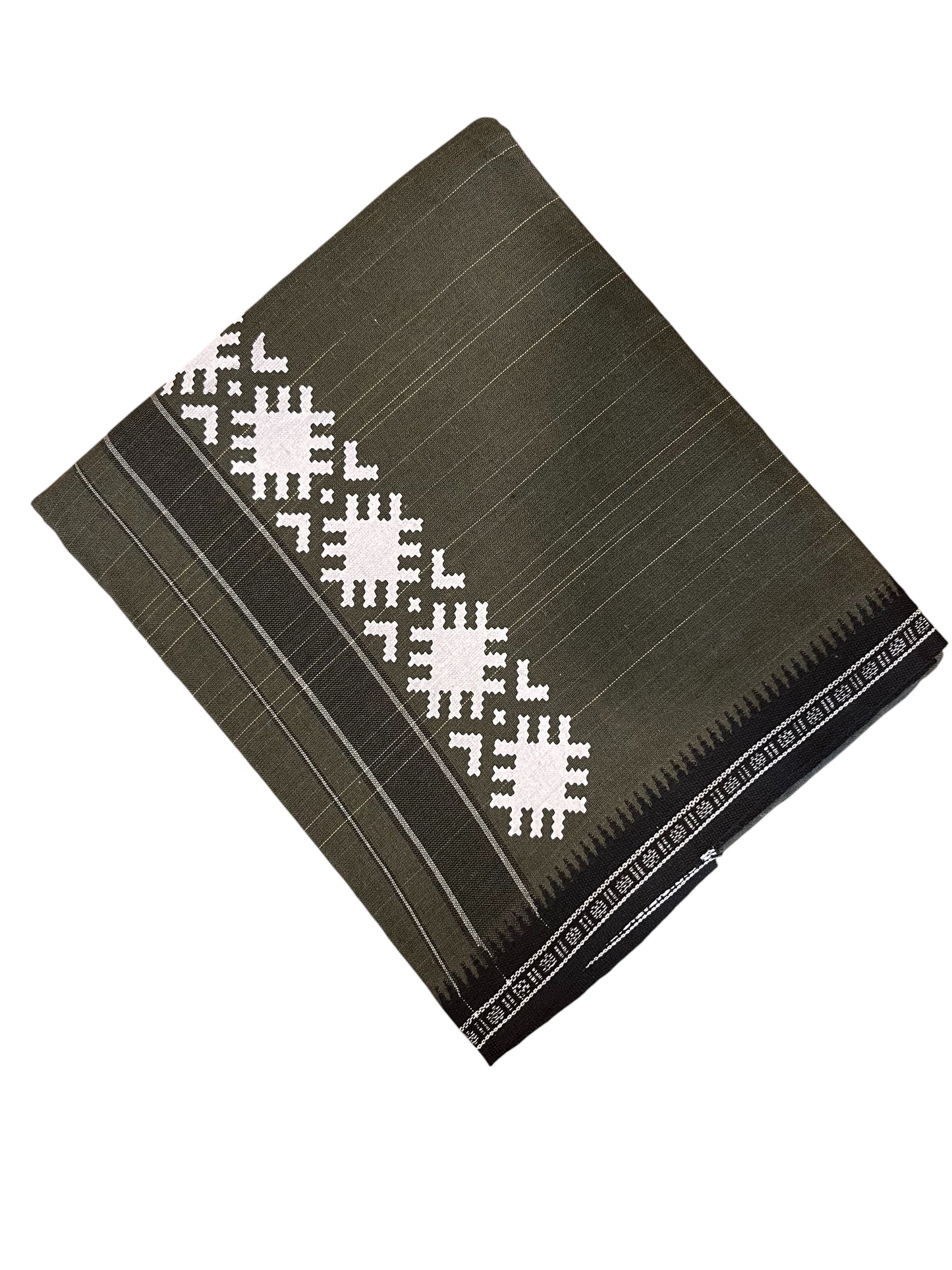 Southloom Green Printed Single Mundu / Otta Mundu / Lungi (South Indian Kerala Dhoti)