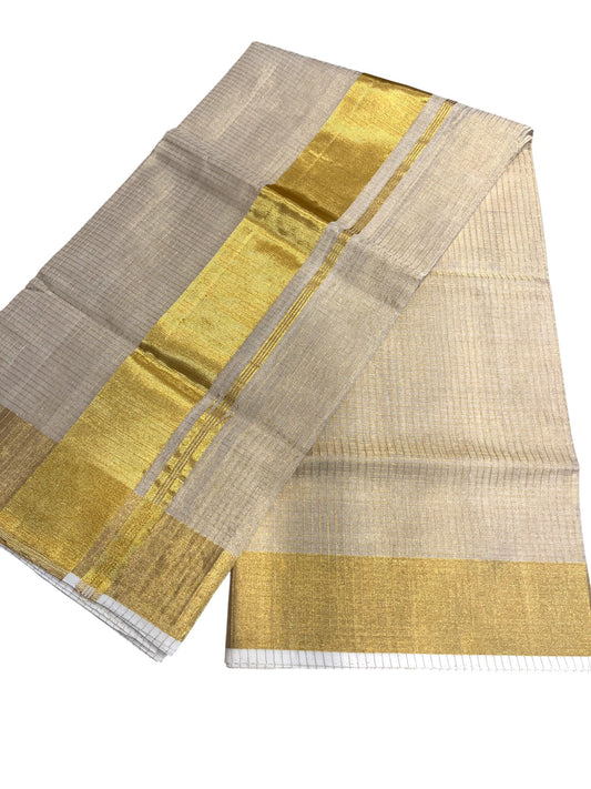 Southloom Super Premium Balaramapuram Unakkupaavu Handloom Tissue Saree with Micro Check Across Body