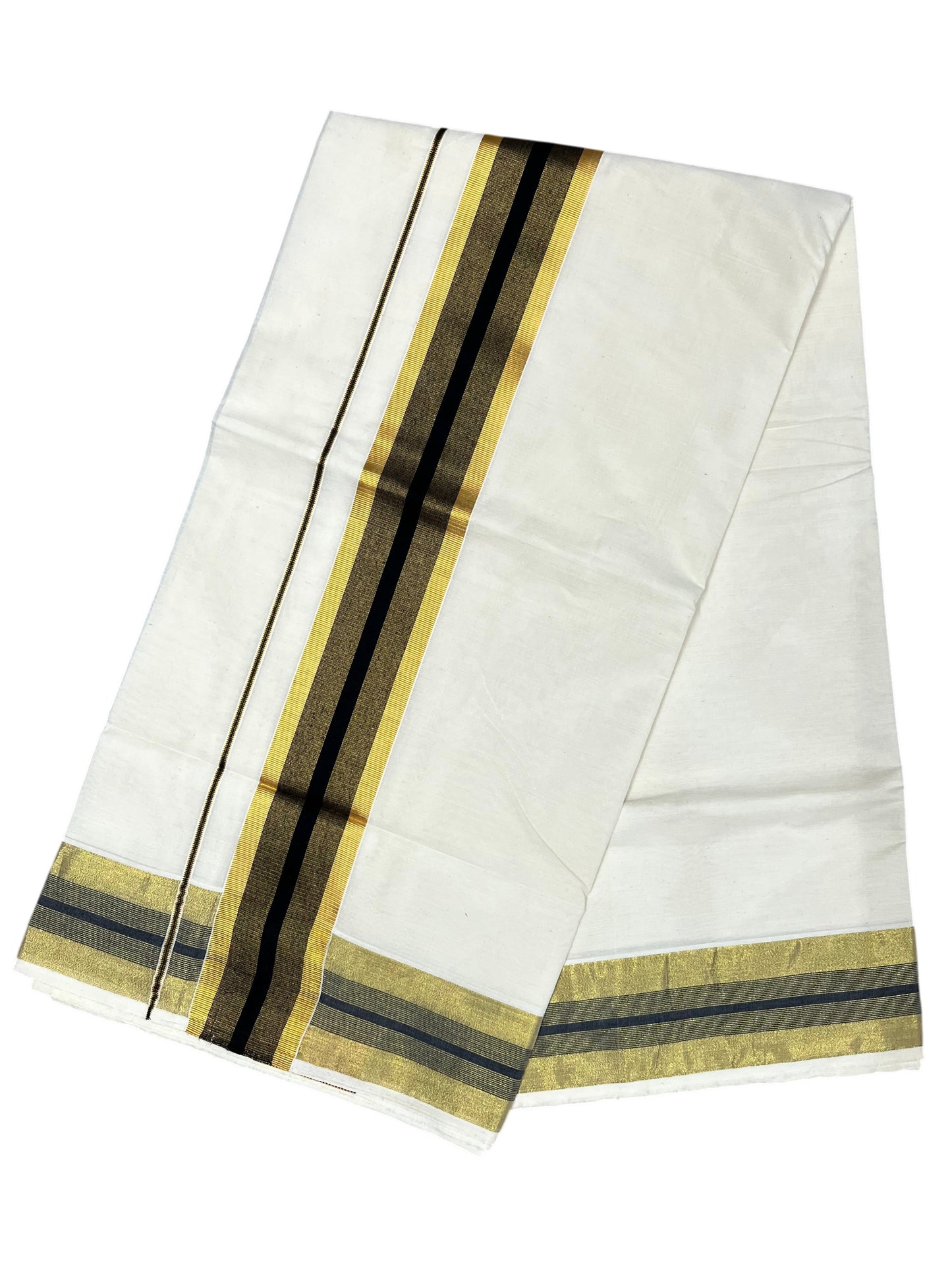 Southloom Pure Cotton Kerala Saree with Kasavu and Black Border