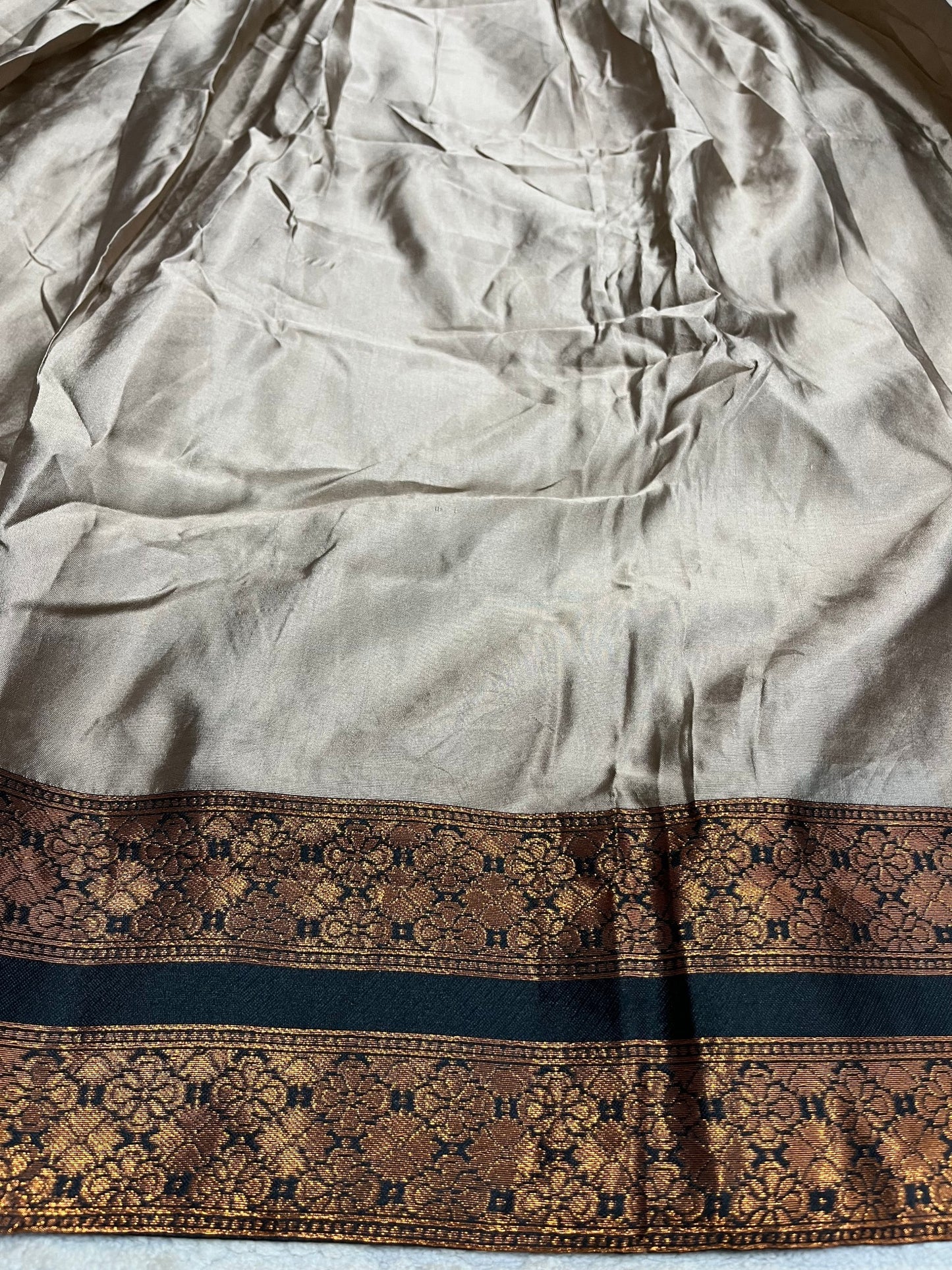 Southloom Semi Silk Dhavani Set with Pavada and Brown Blouse PieceSLDHAVANI SL542