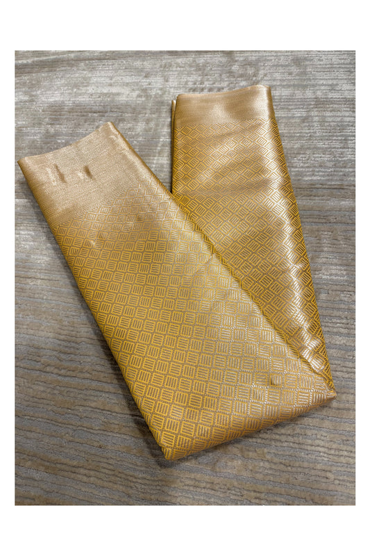Southloom Banarasi Silver Zari Brocade Work Silk Saree in Yellow Pastel Shade