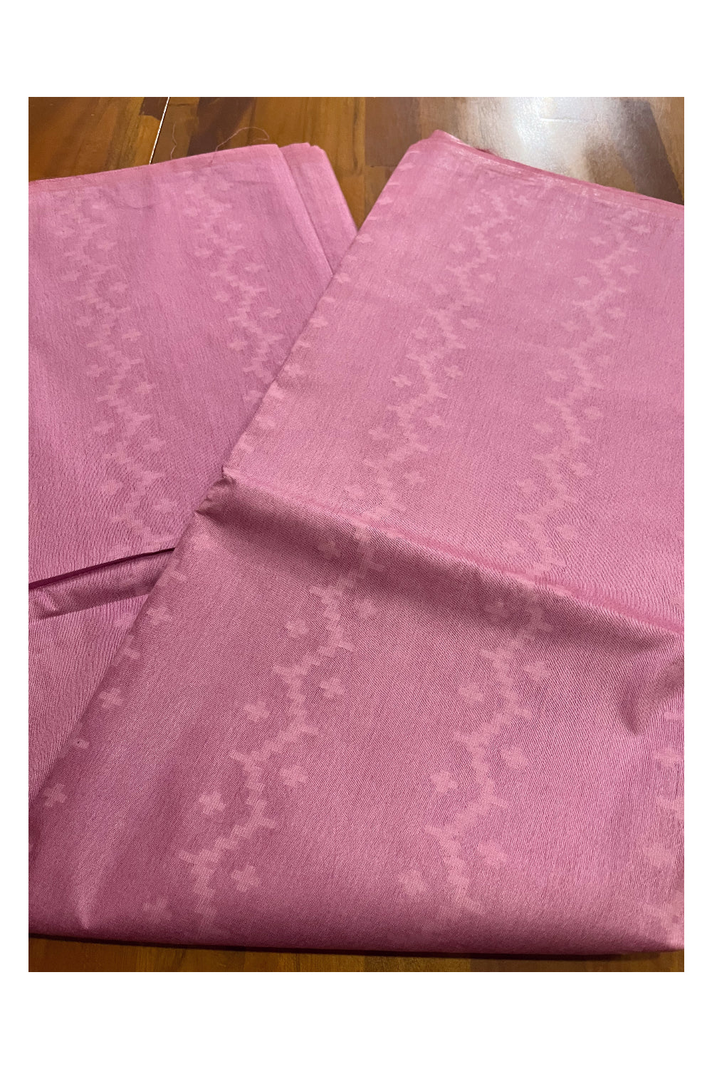 Southloom Semi Silk Pink Designer Saree