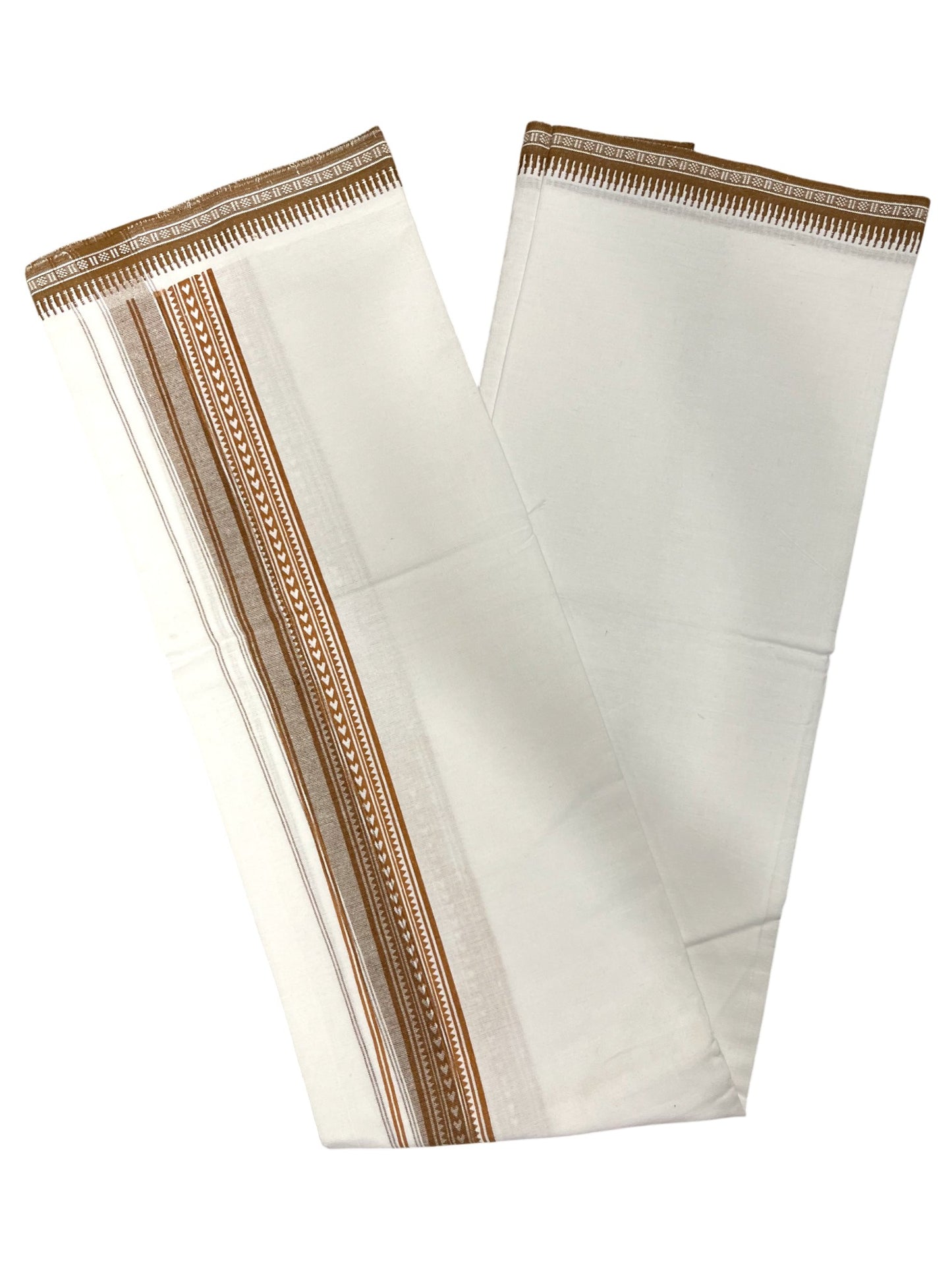 Southloom Off White And Black Printed Single Mundu / Otta Mundu / Lungi (South Indian Kerala Dhoti)