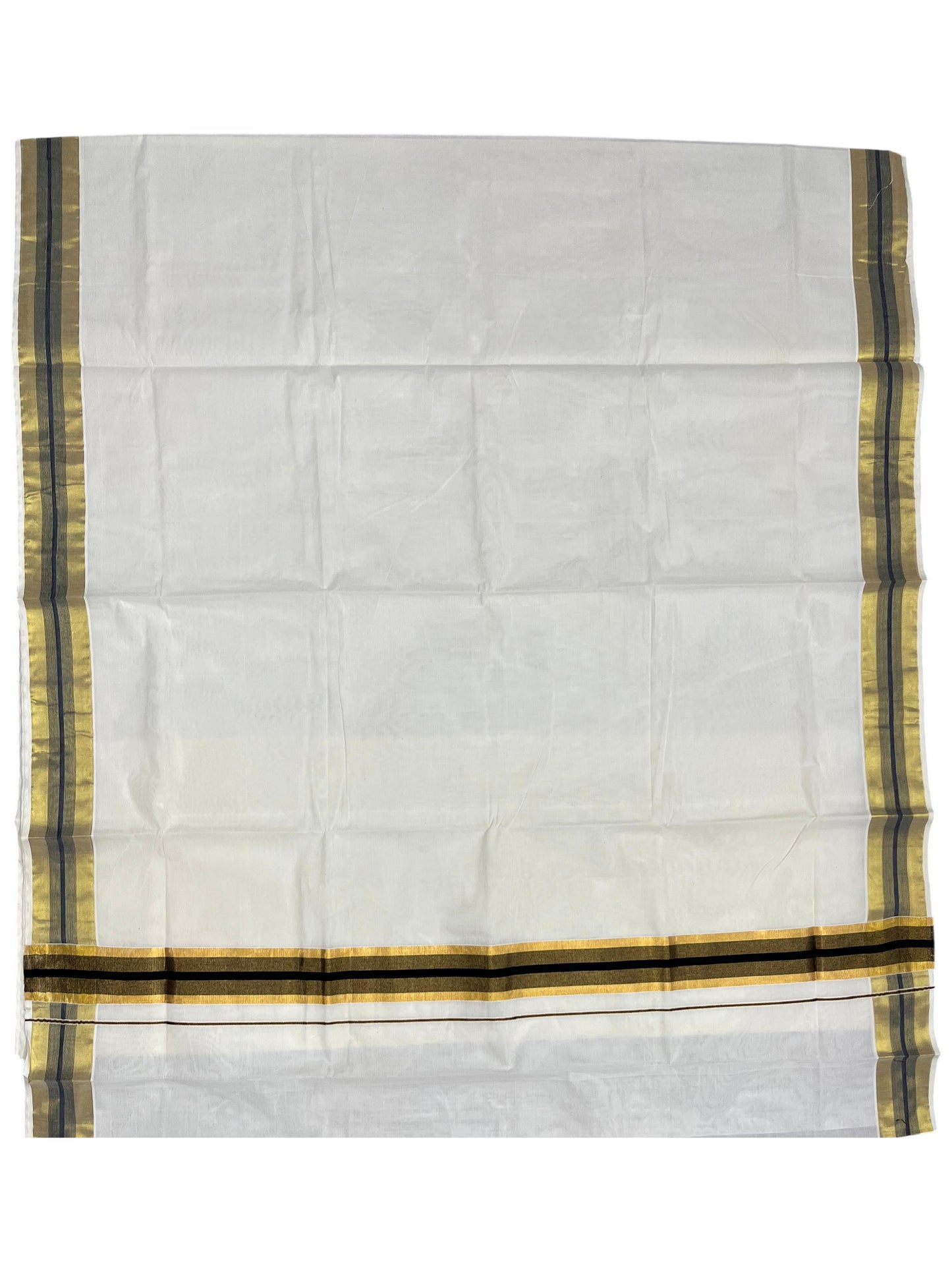 Southloom Pure Cotton Kerala Saree with Kasavu and Black Border
