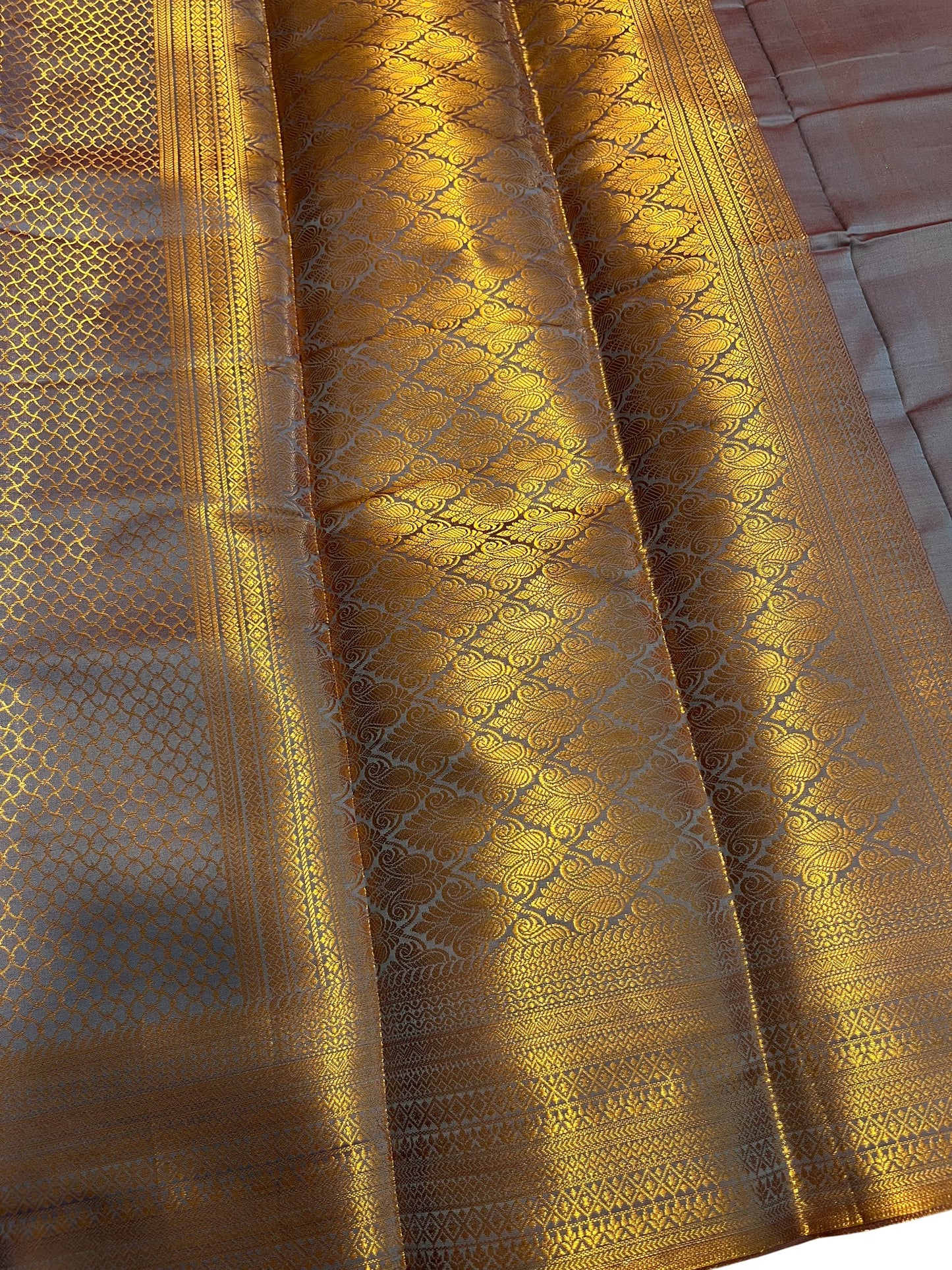 Southloom Brocade Silk Bridal Saree WIth Woven Borders And Blouse Piece