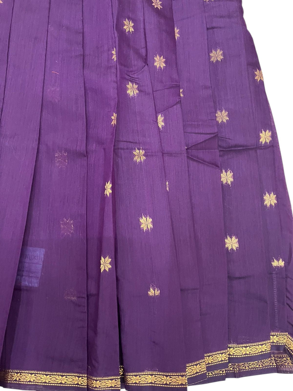 Southloom Kerala Cotton Kasavu Pavada Blouse with for Kids