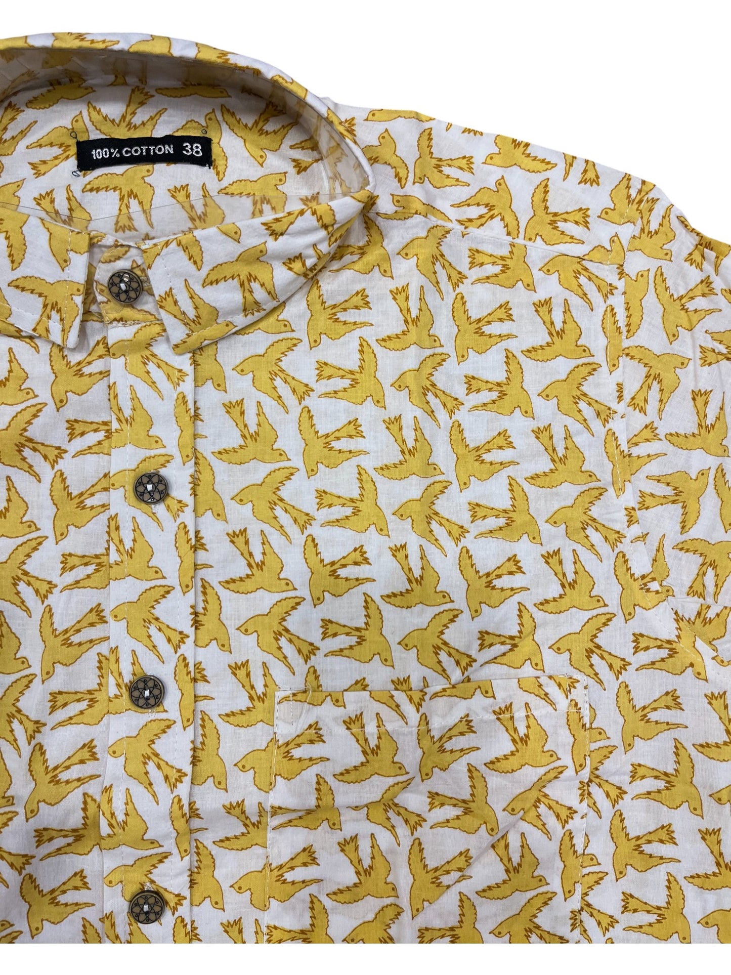 Southloom Jaipur Pure Cotton Block Printed Shirt for Men (Medium)