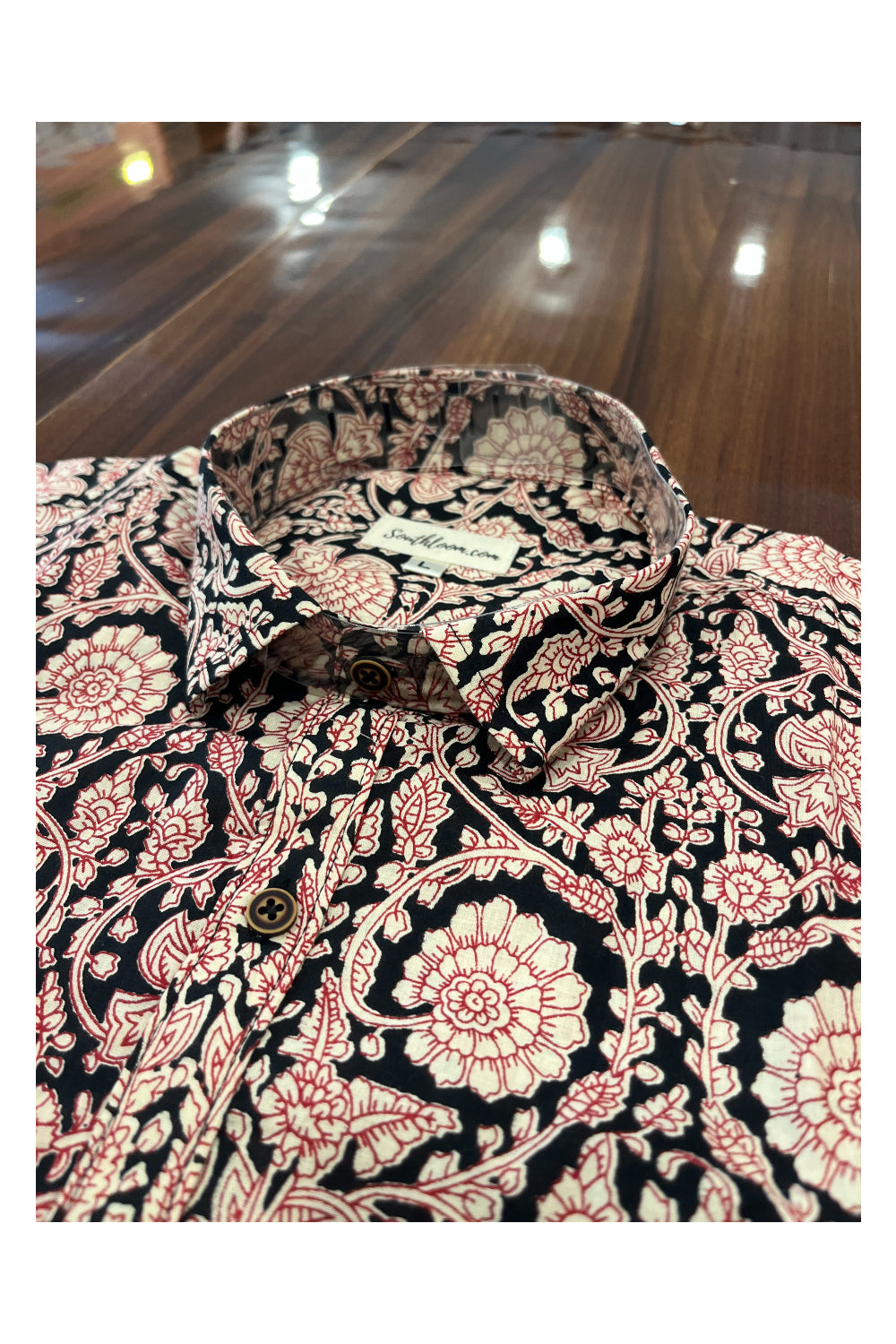 Southloom Jaipur Pure Cotton Printed Shirt For Men (Large)